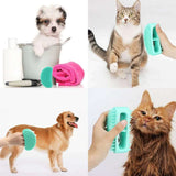 Dog Brush & Cat Brush, Soft Silicone Dog & Cat Grooming Brush, Pet Bath & Massage Brush for Cats and Dogs with Short or Long Hair, Cat Slicker Shedding Hair Brush Teal
