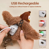 FlutterChirp Cat Toy – Rechargeable Flapping Bird with Catnip & Realistic Sounds