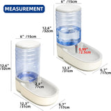 Dogs Water Dispenser Water Bowl for Dogs Automatic Cat Feeder Self Dispensing Pet Waterer Automatic Gravity Dog Cat Waterer Travel Supply Feeder and Water Dispenser for Dogs Cats Pets Animals 1 Gallon X 2