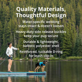 , Float Coat Dog Life Jacket, Premium Buoyancy Swim Vest with Lift Handle, Secure Fit & Reflective Trim, Adjustable Flotation for Swimming, Boating, & Outdoor Adventures, Blue Dusk, X-Small