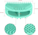 Dog Brush & Cat Brush, Soft Silicone Dog & Cat Grooming Brush, Pet Bath & Massage Brush for Cats and Dogs with Short or Long Hair, Cat Slicker Shedding Hair Brush Teal