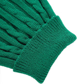 Small Dog Sweaters Knitted Pet Cat Warm Dog Sweatshirt Winter Clothes Kitten Puppy Sweater (Xx-Small, Green)