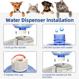 Dogs Water Dispenser Water Bowl for Dogs Automatic Cat Feeder Self Dispensing Pet Waterer Automatic Gravity Dog Cat Waterer Travel Supply Feeder and Water Dispenser for Dogs Cats Pets Animals 1 Gallon X 2