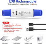 Light up Dog Collar,  USB Rechargeable Flash Dog Necklace Light, Pet Safety Collar Makes Your Beloved Dogs Be Seen at Night for Small Medium Large Dogs(Blue)