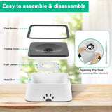 2L Dog Water Bowl 70Oz Large Capacity No Spill Dog Bowl Cat Water Bowl with Eco-Friendly Material Slow Water Feeder Pet Water Dispenser Vehicle Carried Travel Water Bowl for Dogs, Cats & Pets